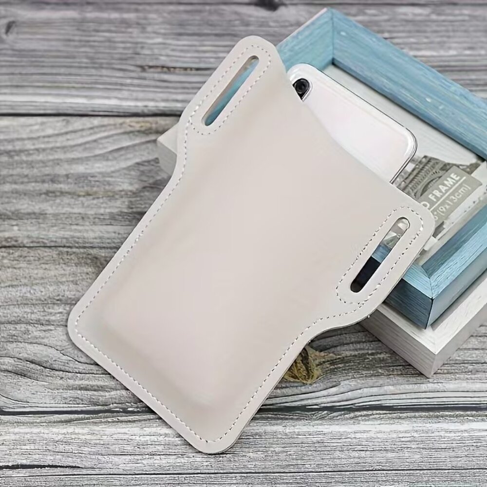 WHITE Cell Phone Belt Sleeve Wallet Holder New 0121